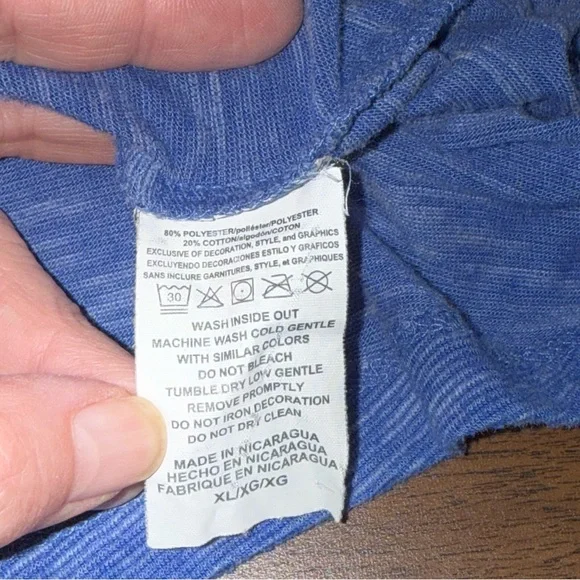 NFL New York Giants Womens Blue V-Neck Tee Shirt XL Football Fan Top - Picture 6 of 7